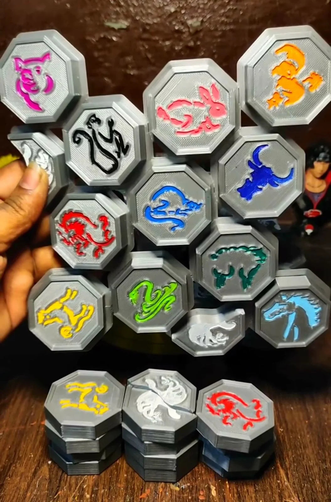 60 cm Jackie Chan Adventures Stones & Shendu Wall Mount with stones - 3d