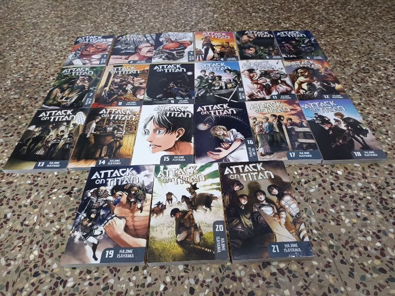 Attack On Titan, Manga Combo, Vol. 1-21 (English, Paperback, Isayama Hajime) set (Paperback, Isayama Hajime)
