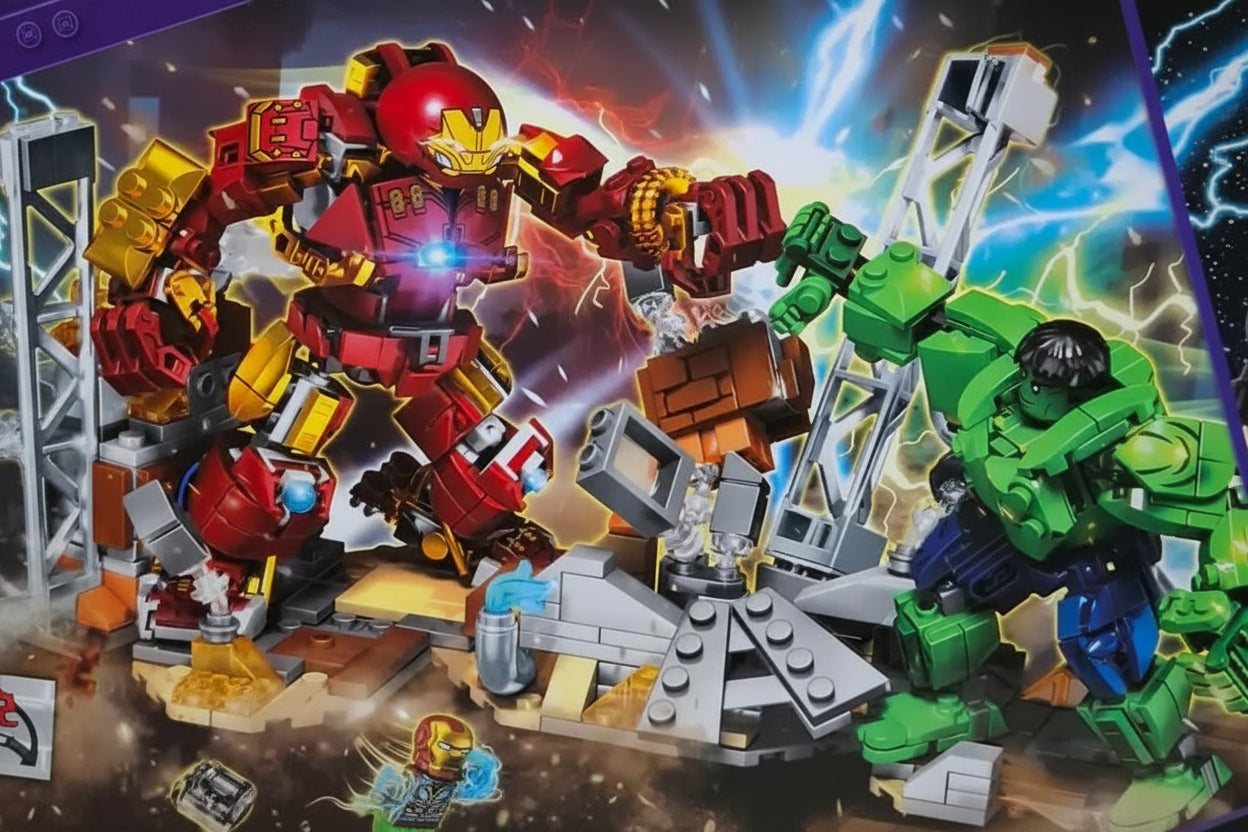 Heroes Assemble MG1396 Simulating A Battle Between The Hulk and The Hulkbuster construction Building Blocks Set