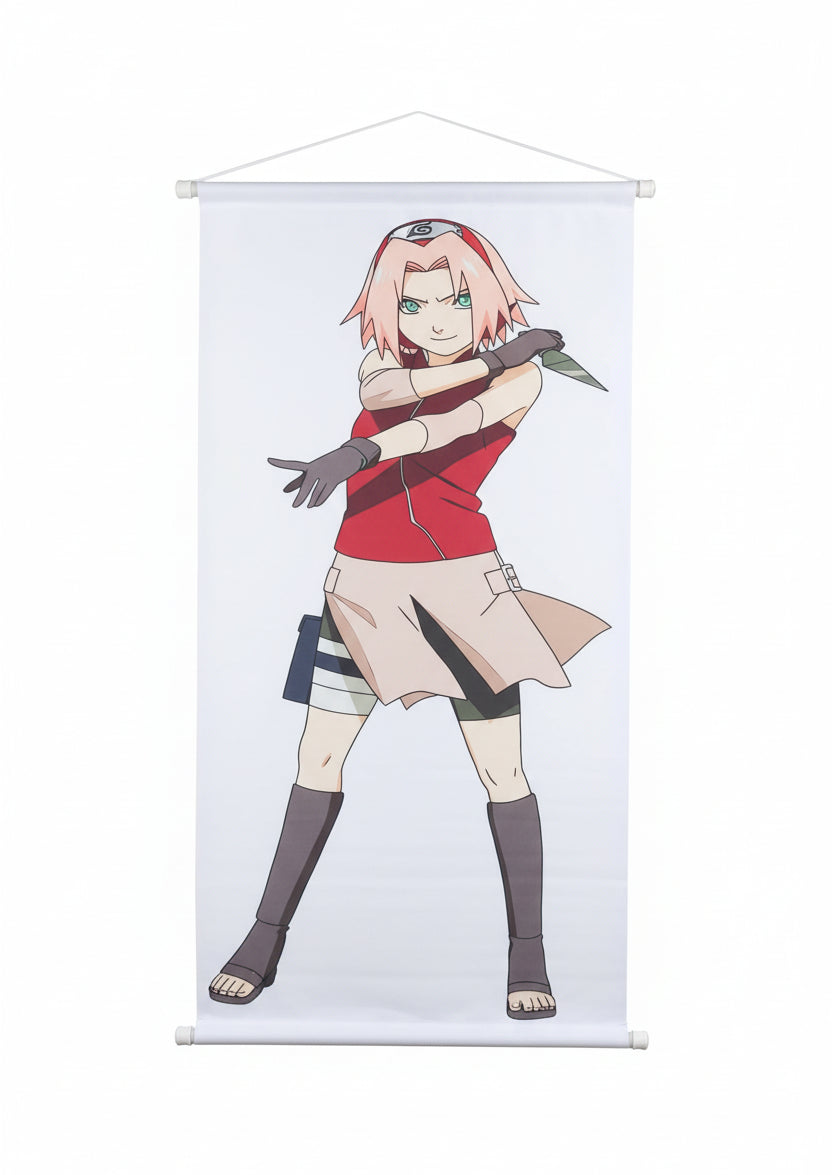Sakura Haruno Anime Naruto Wall Hanging Scroll Home Decor Wall Artwork Anime Canvas