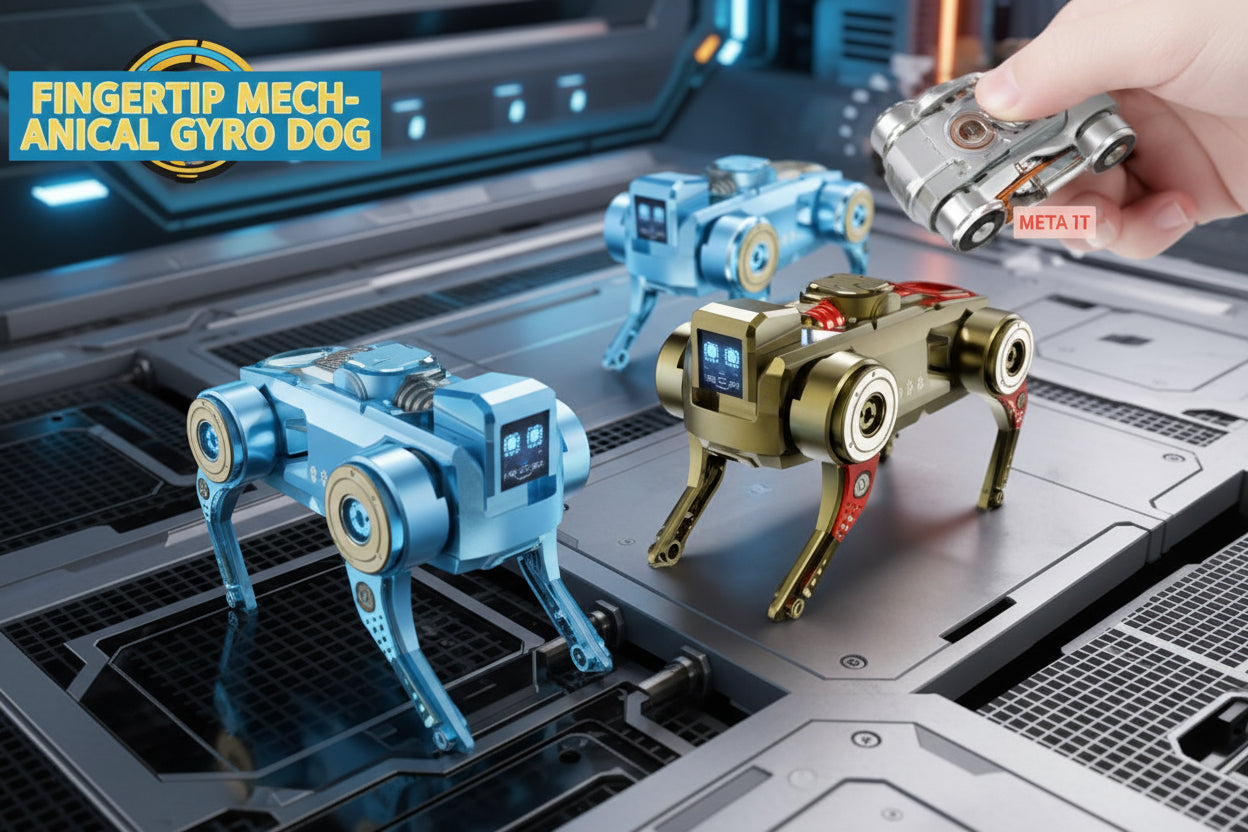 Spin-O-Dog Transformable Mechanical Dog Fidget Gyroscope Toy 2 in 1 | Deformation Spinner, Stress Relief, Sensory Gadget