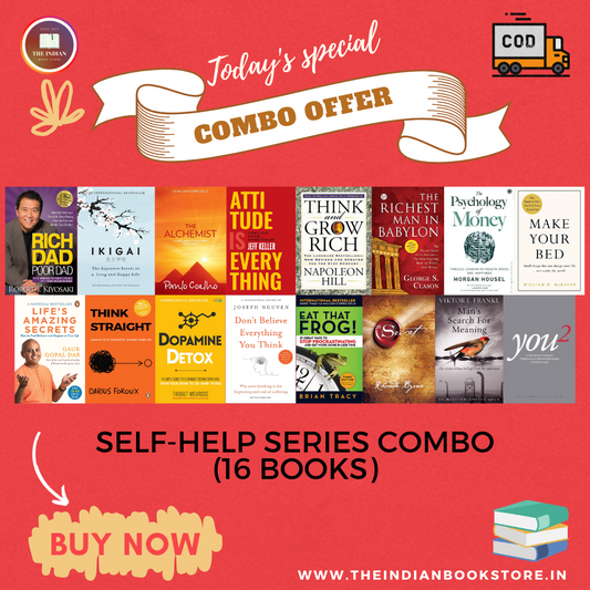 Self-Help Combo: Rich Dad, Ikigai, Alchemist, Attitude is Everything, Think and Grow Rich, Richest Man in Babylon, Psychology of Money, Make Your Bed, Life's Amazing Secrets, Eat That Frog, & 6 Other Books