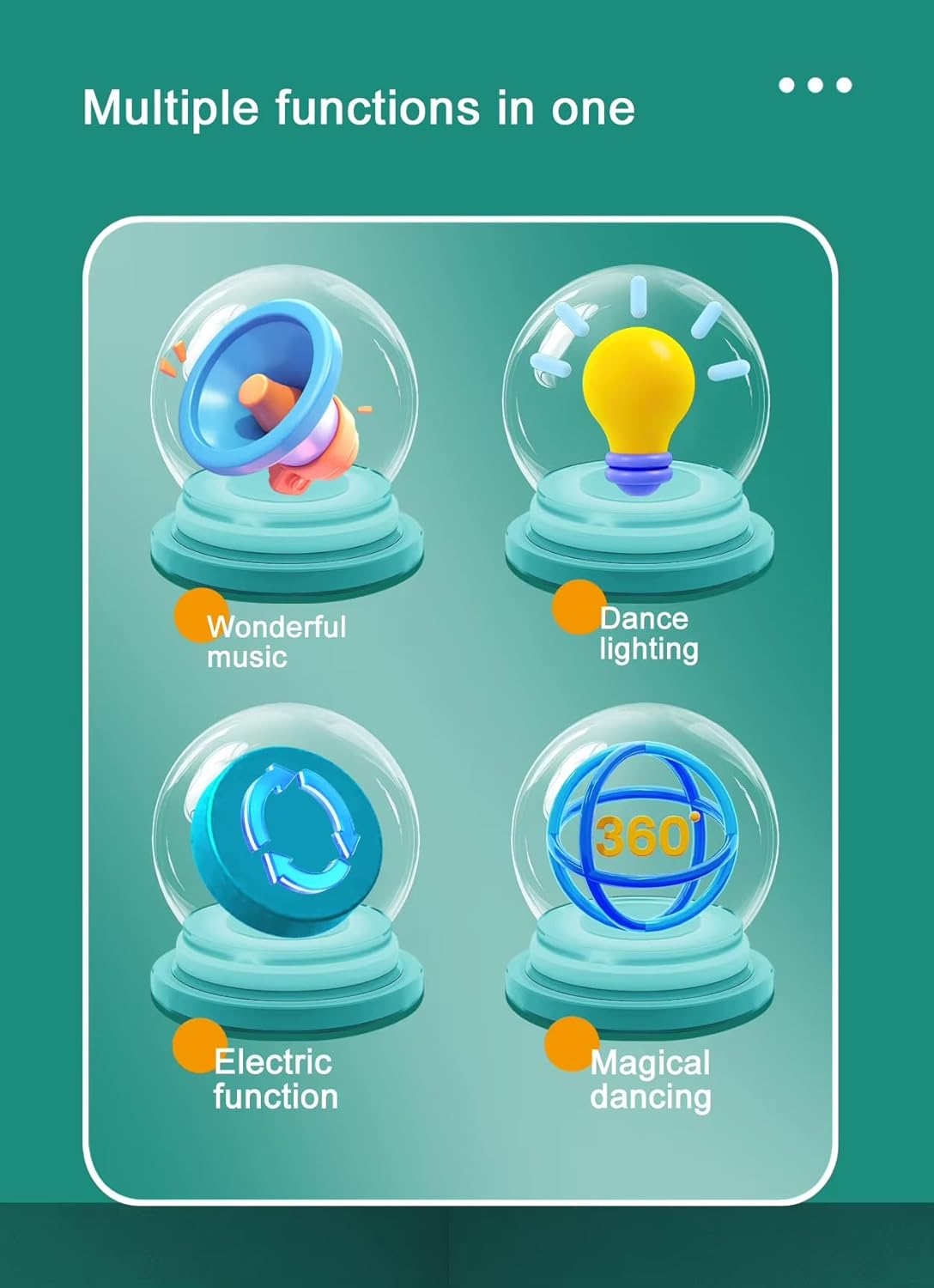 Dancing Jellyfish Toy for Kids with Music, LED Lights & 360° Bump-and-Go Action – Battery Operated
