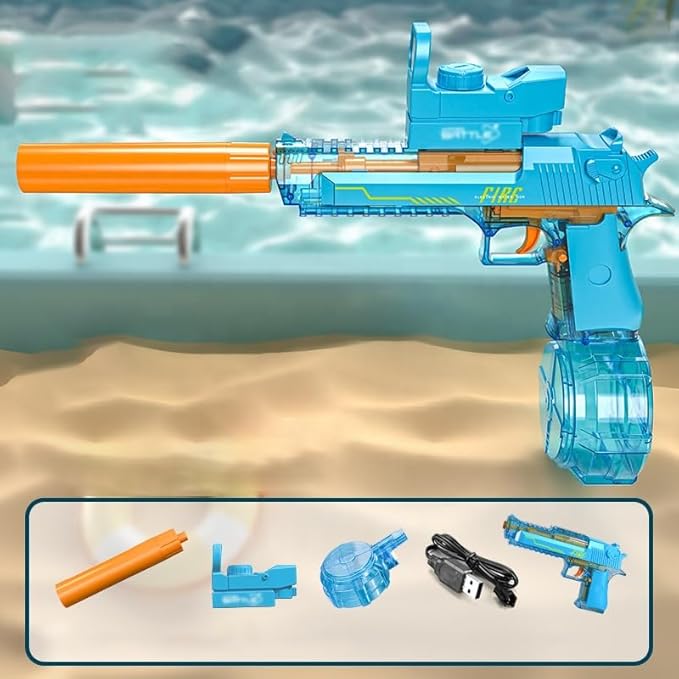 Desert Eagle Electric Water Gun, High-Pressure Automatic Water Shooter with Scope for kids and young adults (Random Colour)