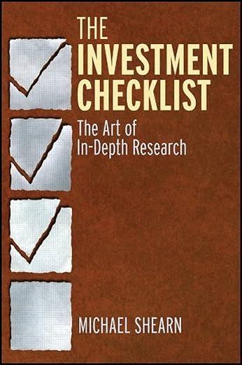 The Investment Checklist By Michael Shearn hardcover