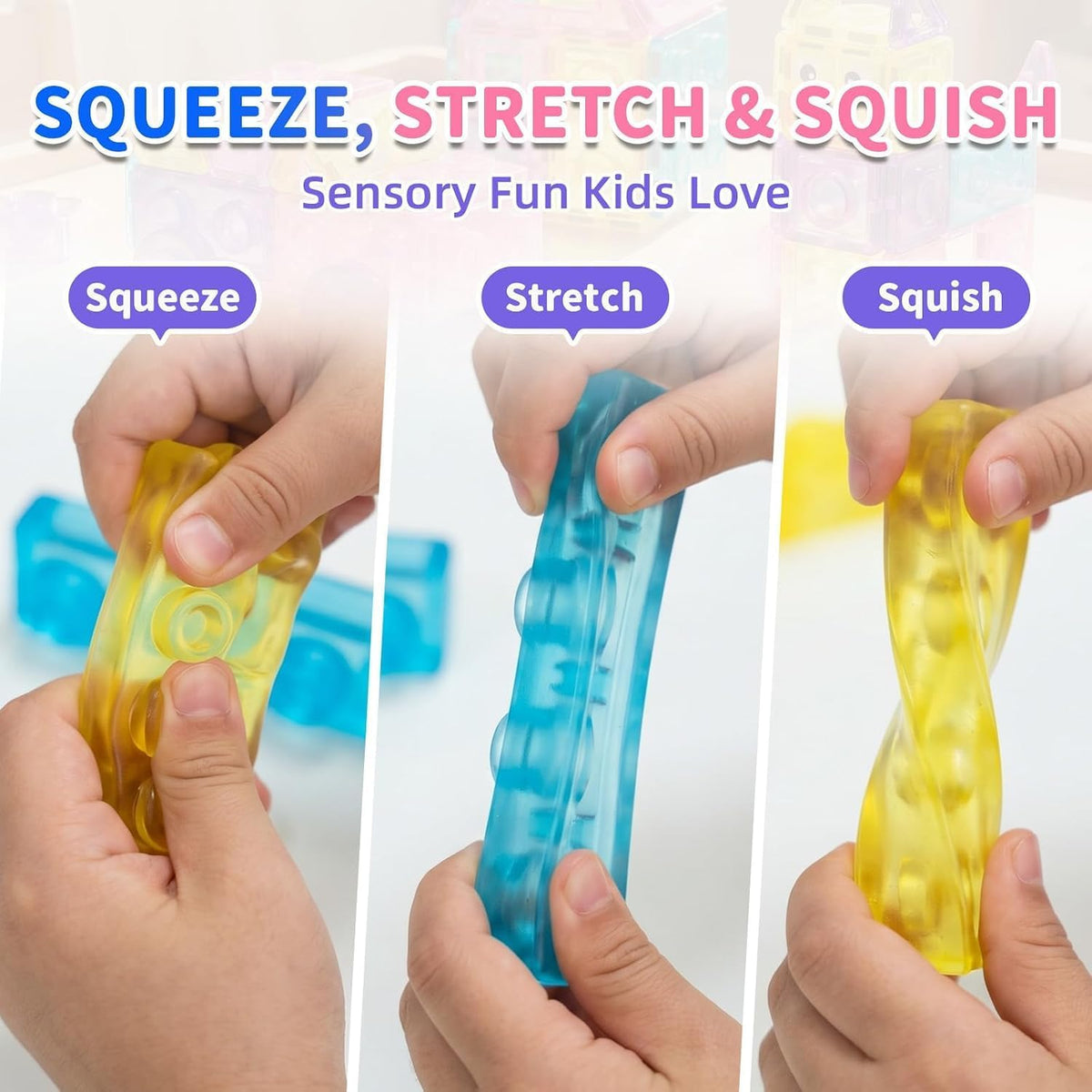 Magic Gummy Bloc Soft Building Block Sensory Squishy and Stretchable