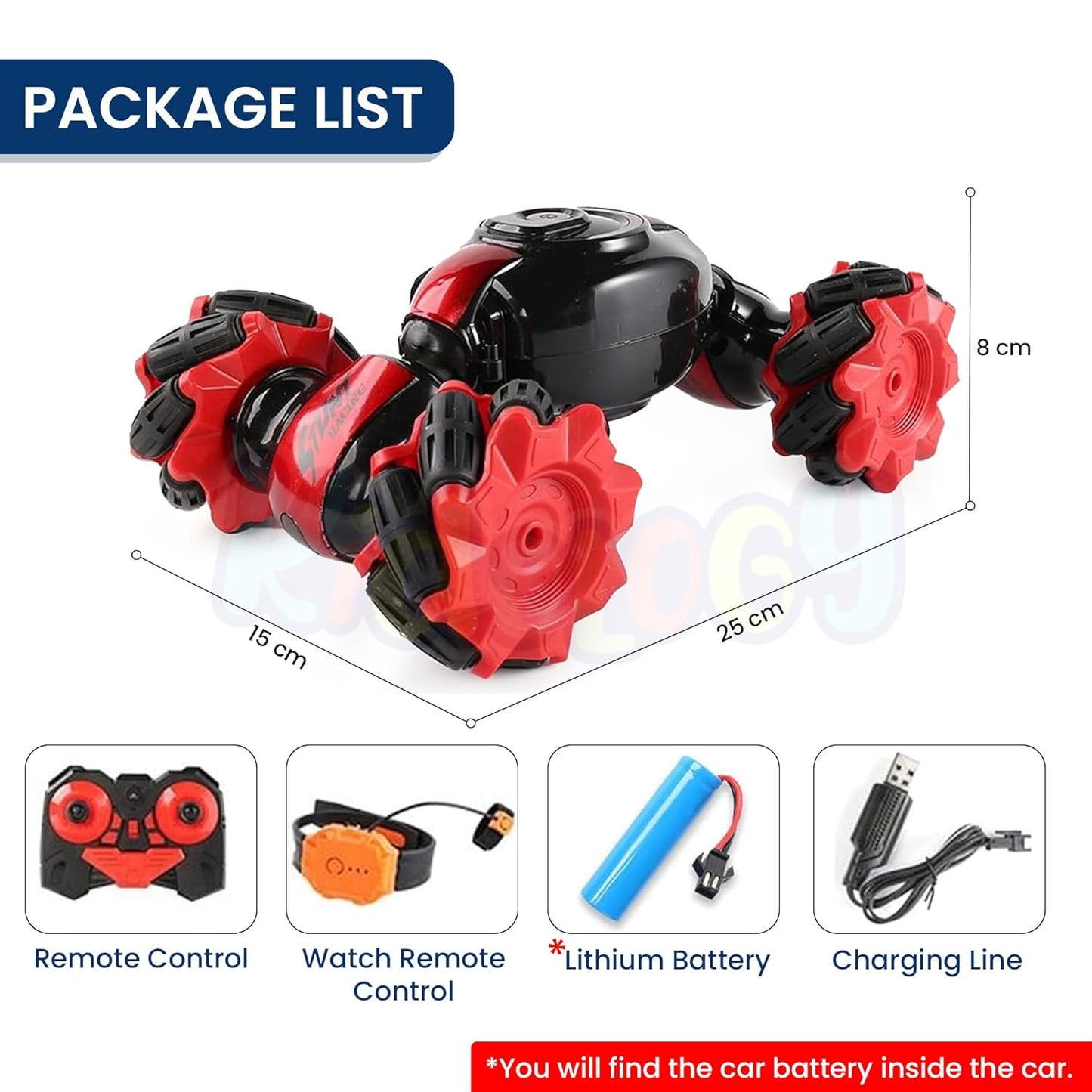 Twisted Rc Stunt Car Gesture Sensor Toy ||Double Sided Rotating Remote Control Car