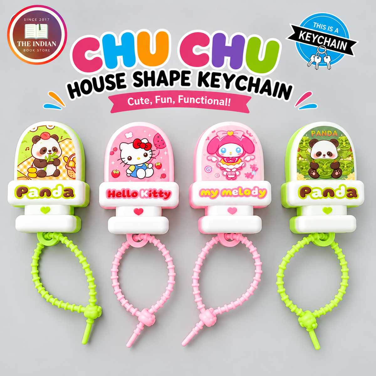 New house shape Chu chu Keychain Pack for Kids RANDOM DESIGNS
