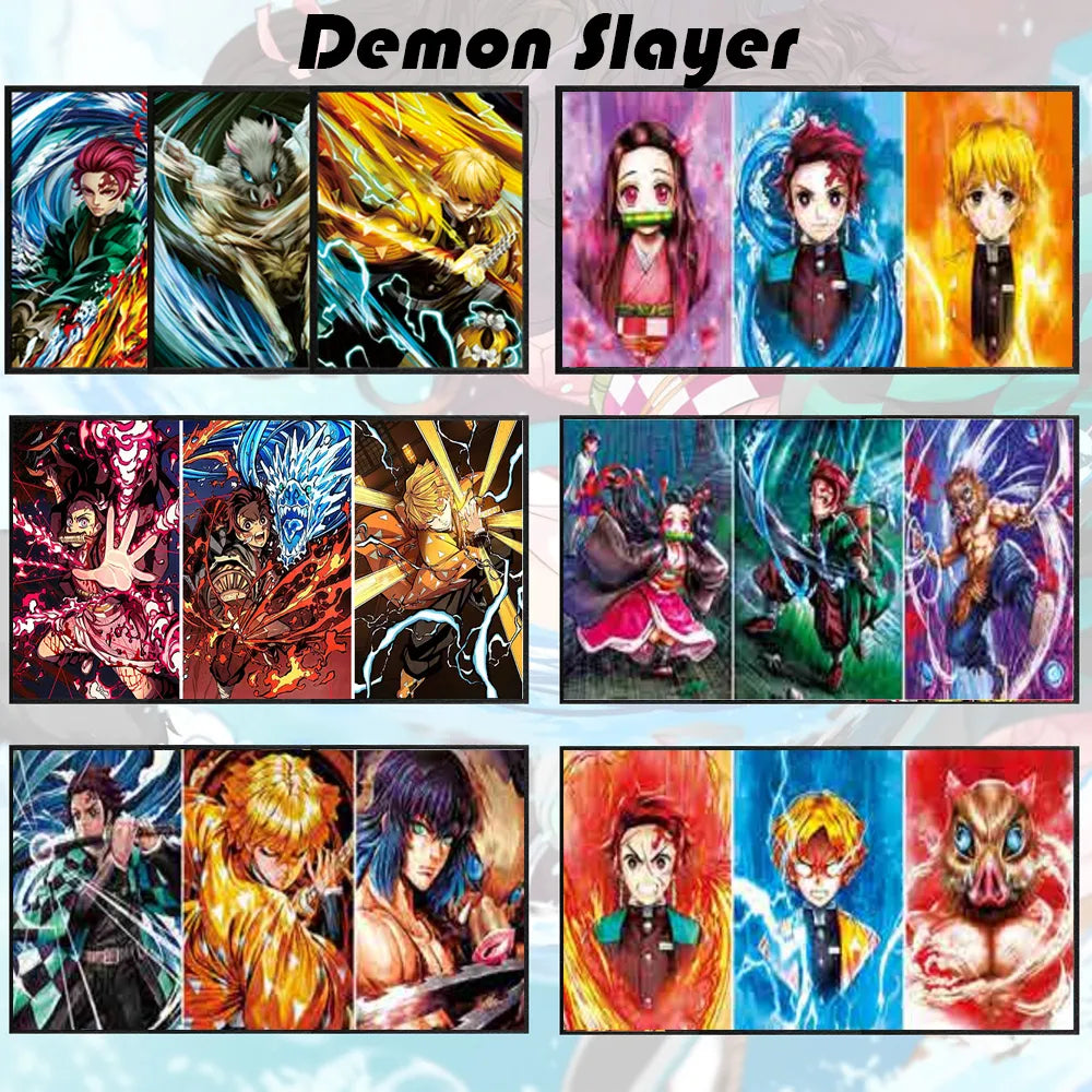 Demon Slayer 3d Poster Mix Pack of 5 OPP Packing