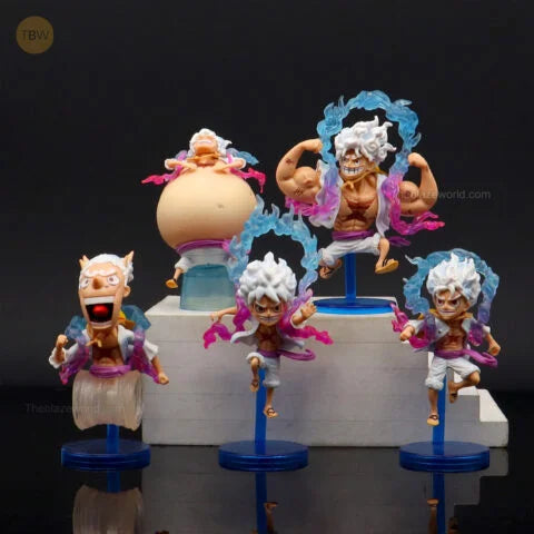Gear 5 Luffy Crazy Reaction set of 5pcs