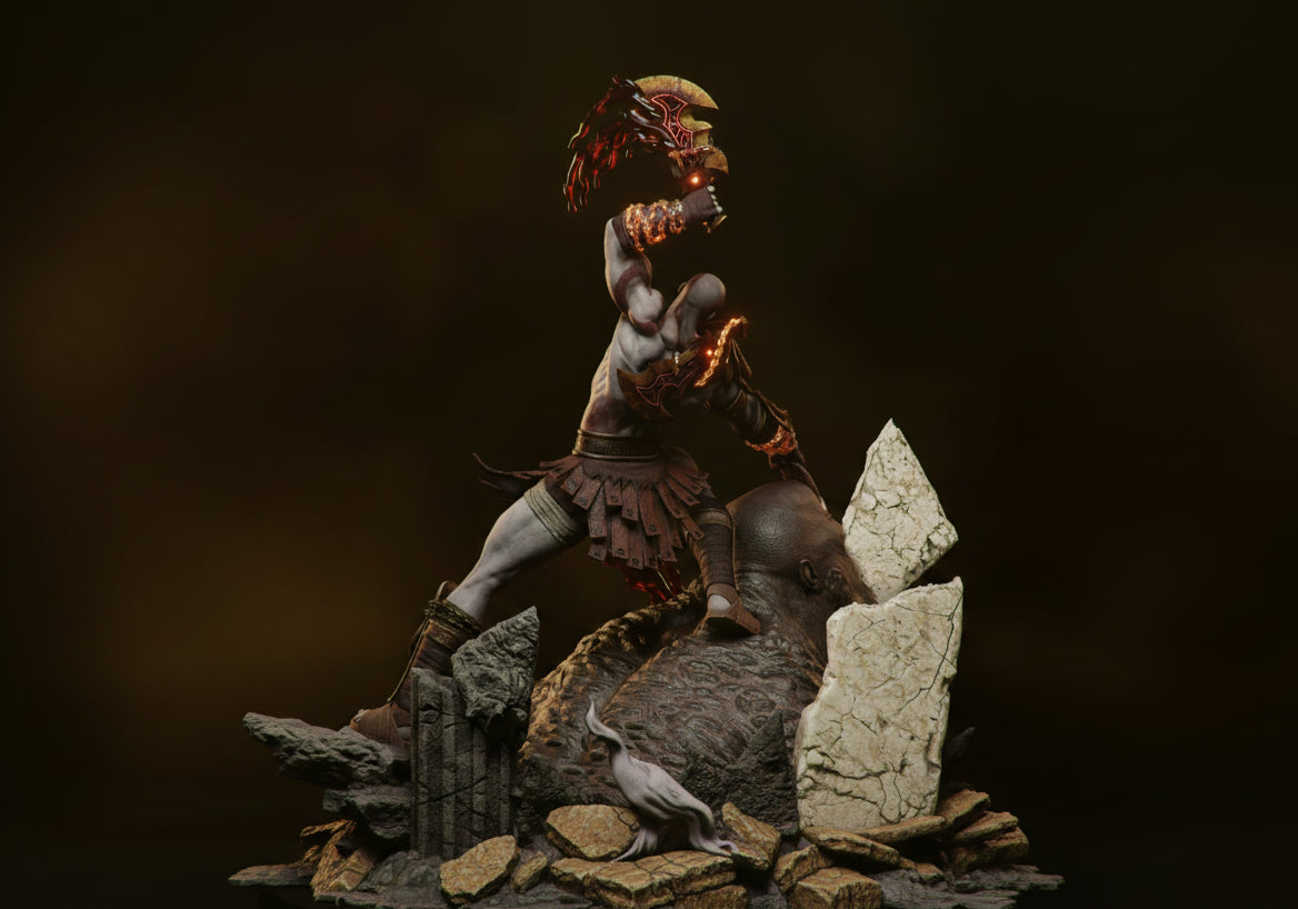 Kratos Resin Statue 1/6 Scale 3D Printed Figure by Tibs 3D Studio – Premium Collector Edition