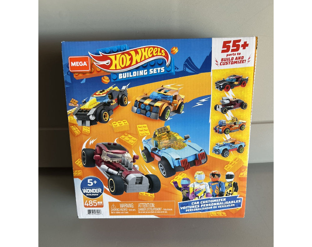 MEGA Hot Wheels Building Sets – Car Customizer (485 Pieces) Premium Set
