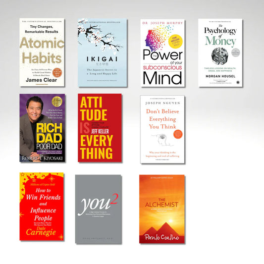 Bestseller Book Combo Pack (Set of 10) | Self-Help, Finance & Motivational