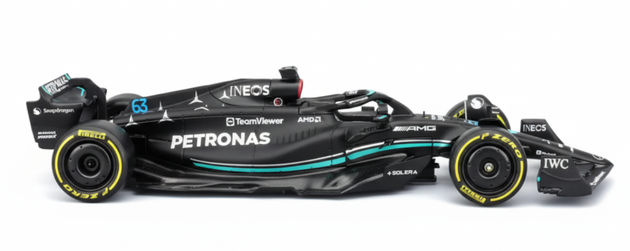 F1 Mercedes AMG W14 E Performance with Pilot #63 (Black)