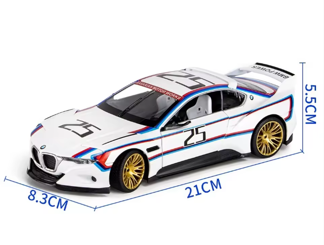 BWM CSL 3.0 HOMMAGE R Car CCA Diecast Model 1:24- Hommage R Metal Toy Cars