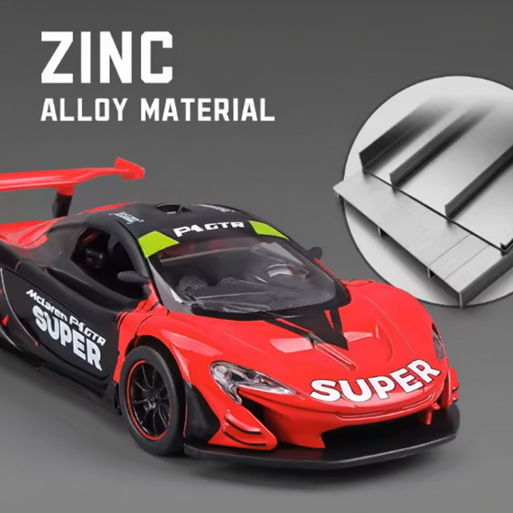 Mclaren P1 GTR Alloy Racing Diecast Car Toy 1:31 scale Light & Sound Effect Diecast Car Collectibles Birthday gift