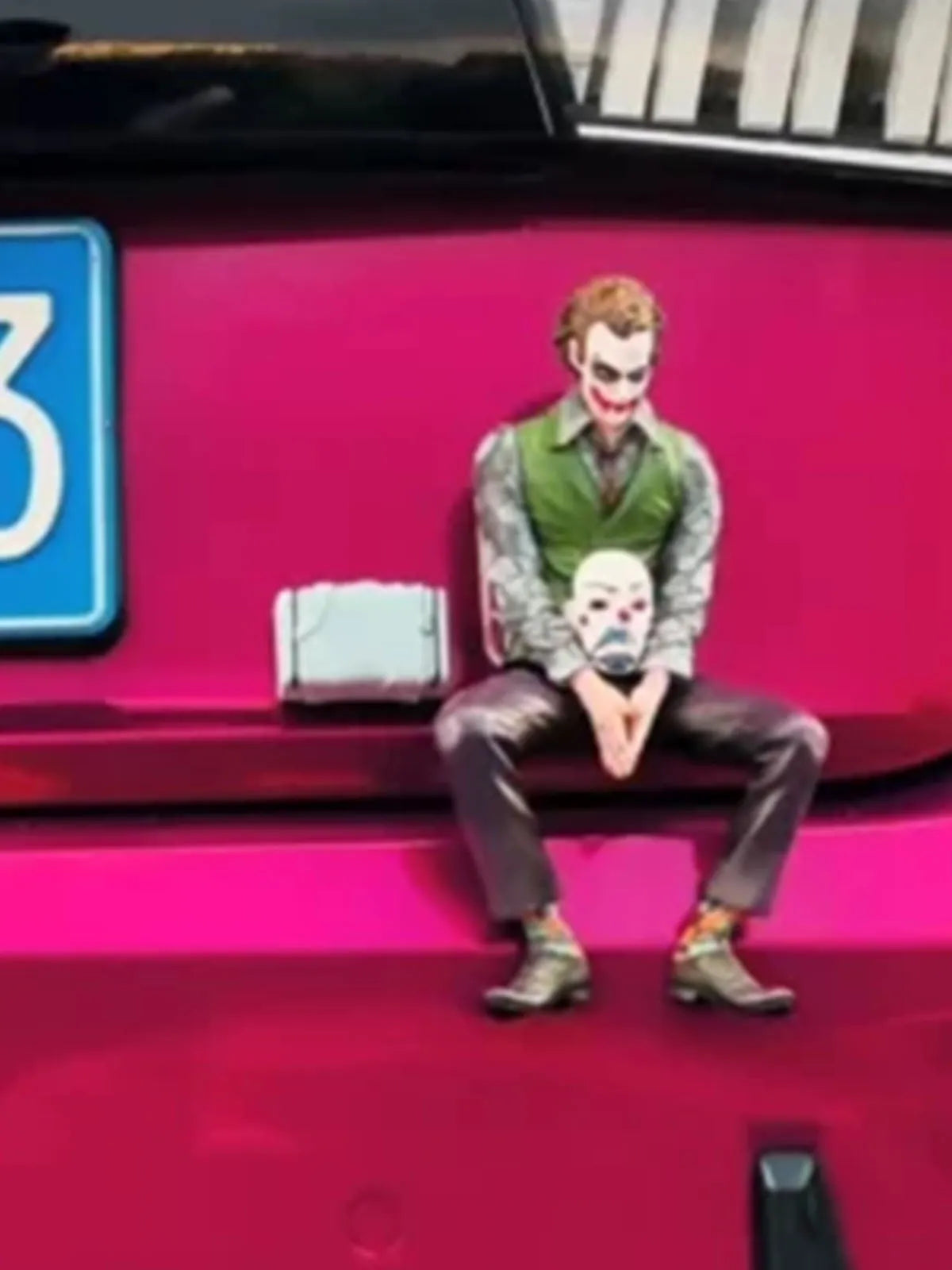 Joker Car Bumper Ornament Action Figure