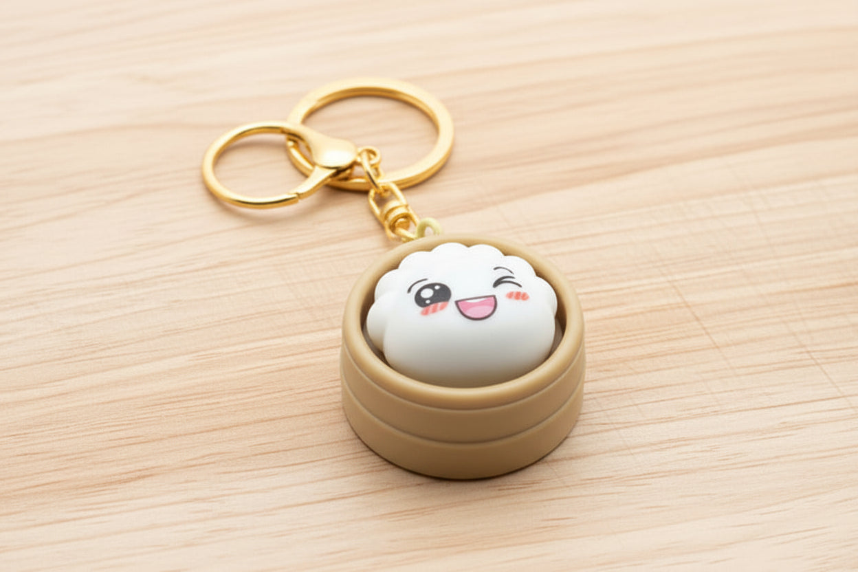 Funny Dumpling Light - Up Keychain