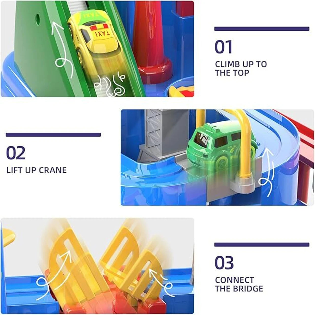PlayPro Car Racing Rescue Track Set for Kids