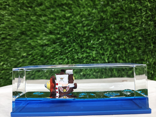 One Piece : Thousand Sunny ship Liquid Display – Blue Base (18×6 cm)