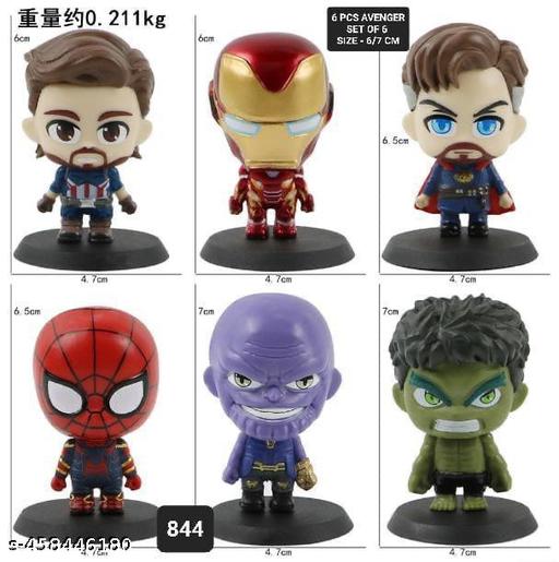 Avengers 6pcs 6.5cm - Miniature Action Figure Set