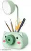 Plastic Led Table Lamp with Pen Holder & Sharpener (Green, Pack of 1)