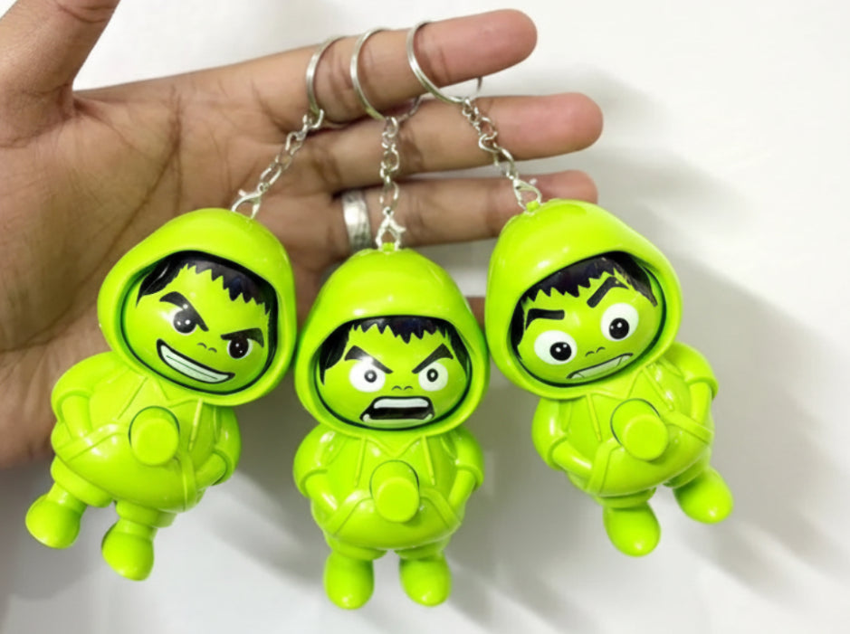 Hulk Face Changing Keychain Pack of 3