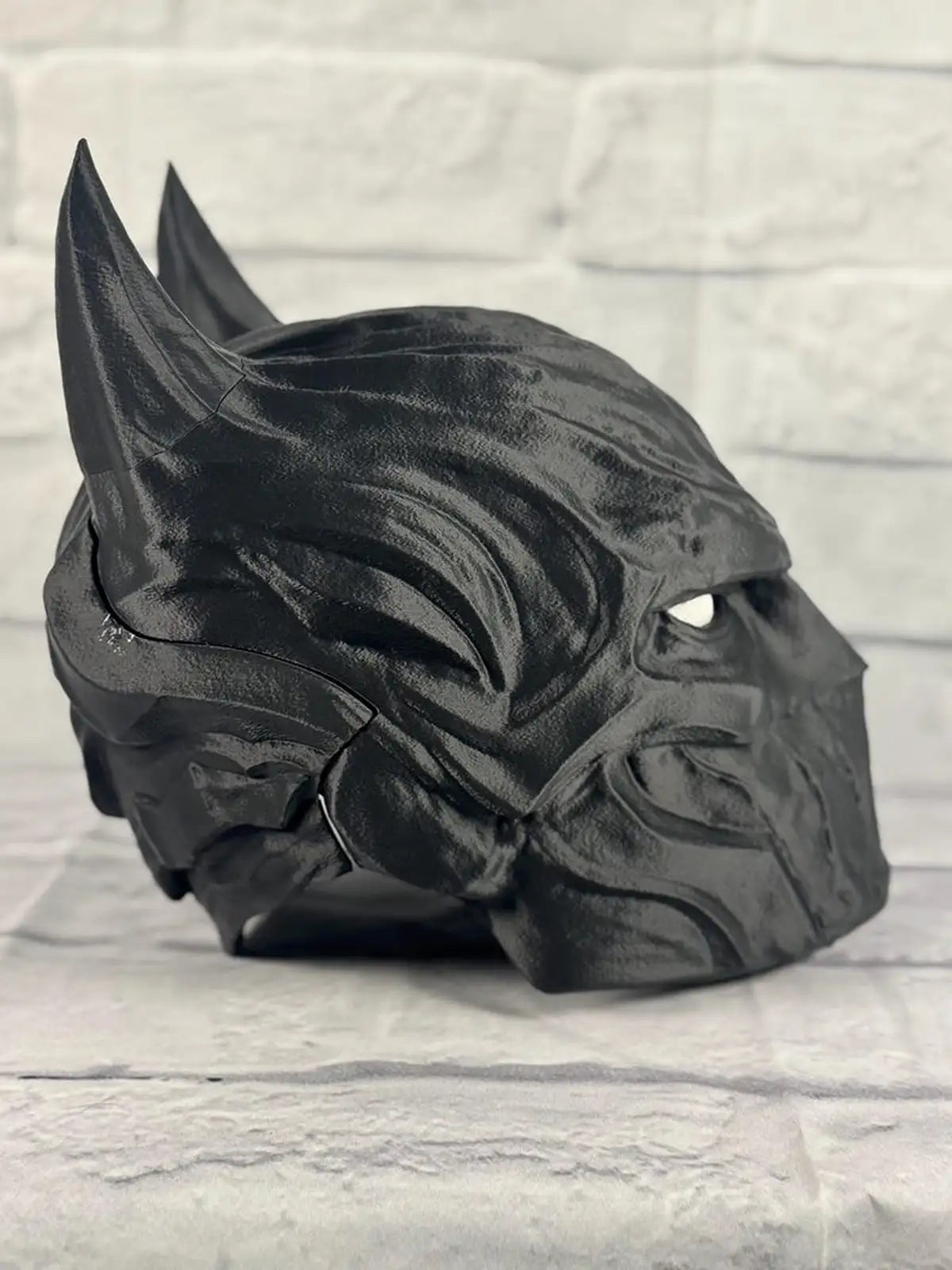 Black Bat Knight Mask (Full Headpiece)