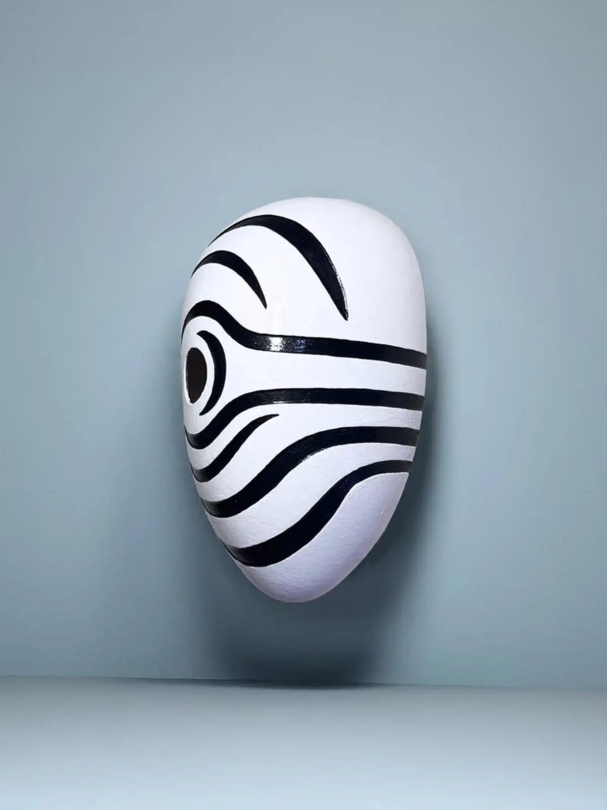 3D Printed White Striped Mask
