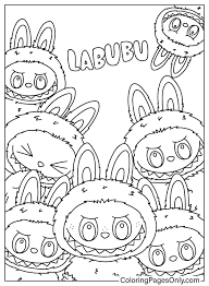 Labubu Coloring Book - Labubu Coloring Book For Adults And Kids Cozy Healing A4 Thick Coloring Book For Adults
