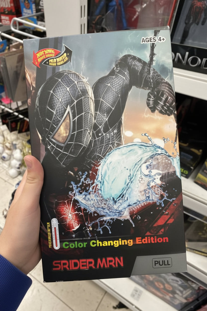 Color-Changing Spider-Man Action Figure – Heat-Activated Transform Toy