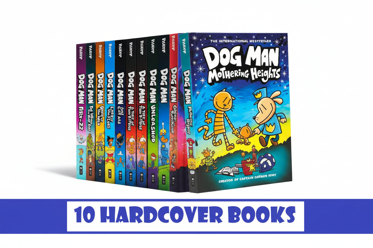 Dog Man Series 1-10 Books Mega Collection Set By Dav Pilkey (Hardcover)