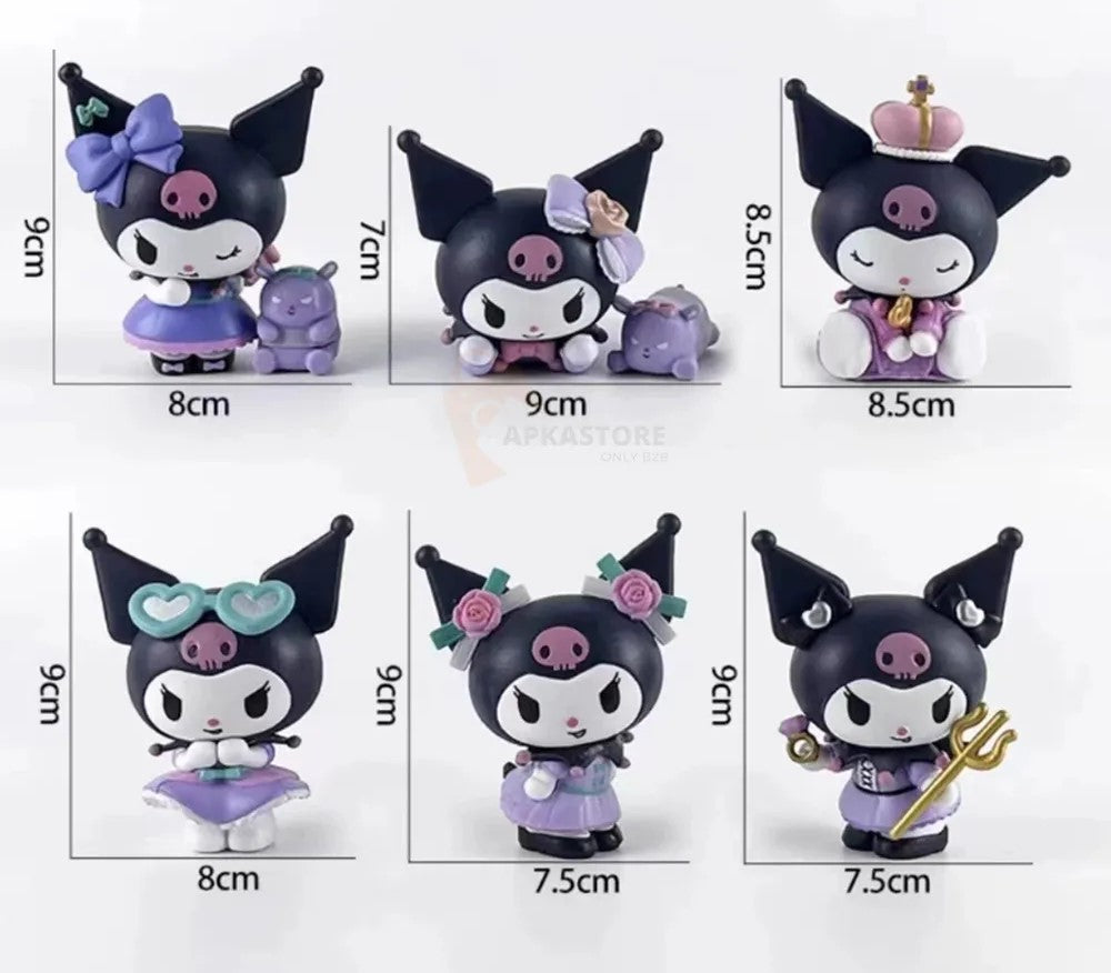 Kuromi-2 Set of 6pcs Anime Merchandise