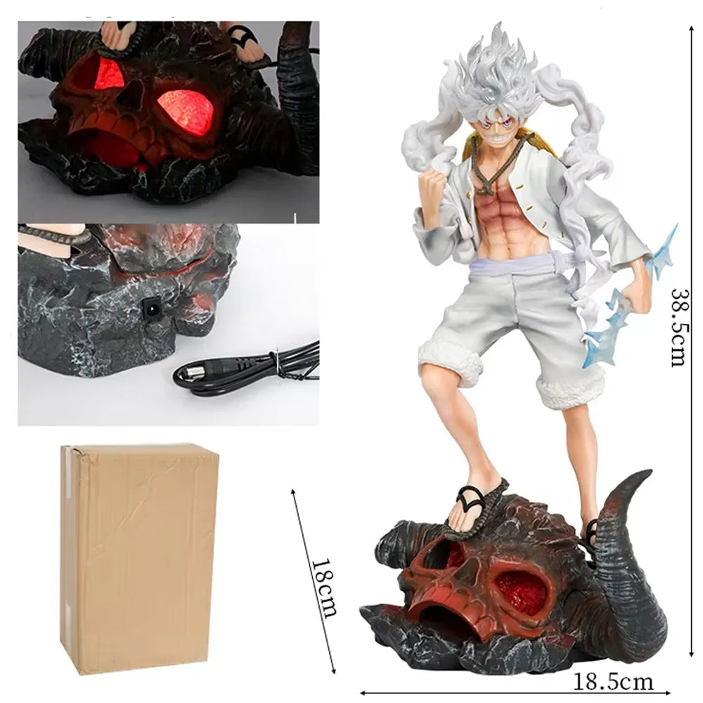 One Piece: Luffy Gear 5 Standing on Skull - 39cm Action Figure