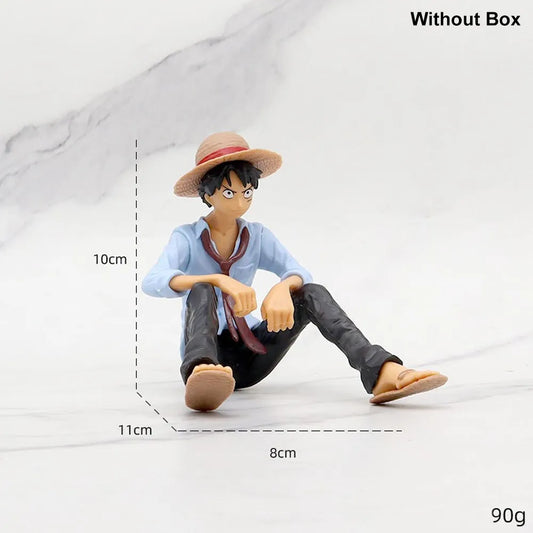 One Piece : Luffy Sitting  Blue - Action Figure 10cm
