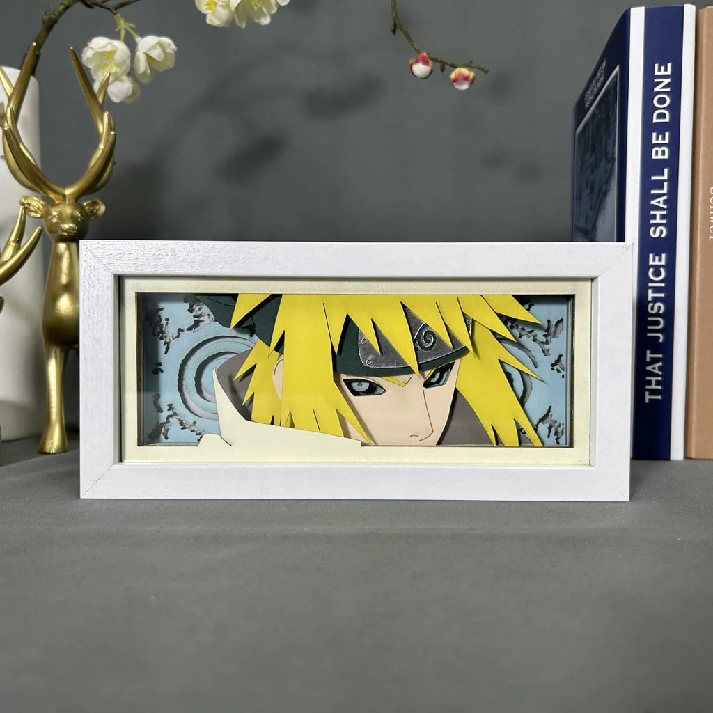 Naruto Series : Minato Namikaze Multi-Color LED Shadow Box Art with Remote