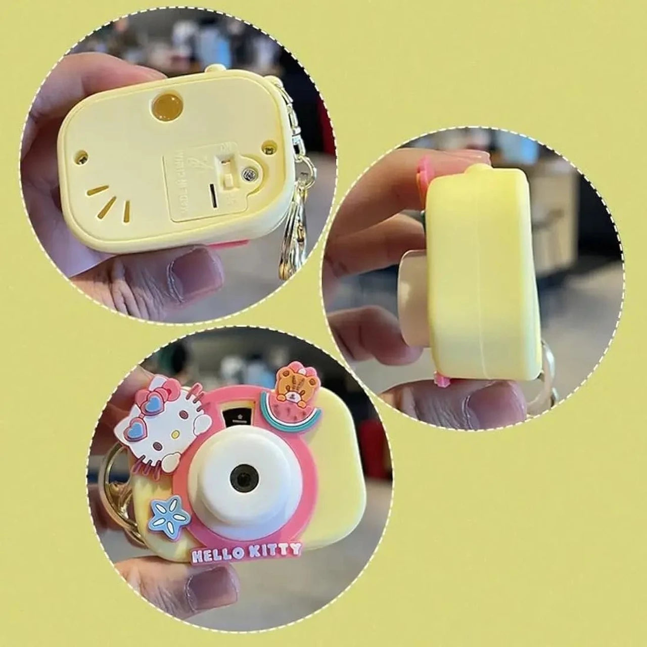 Kuromi Hello Kitty Melody Camera Keychain