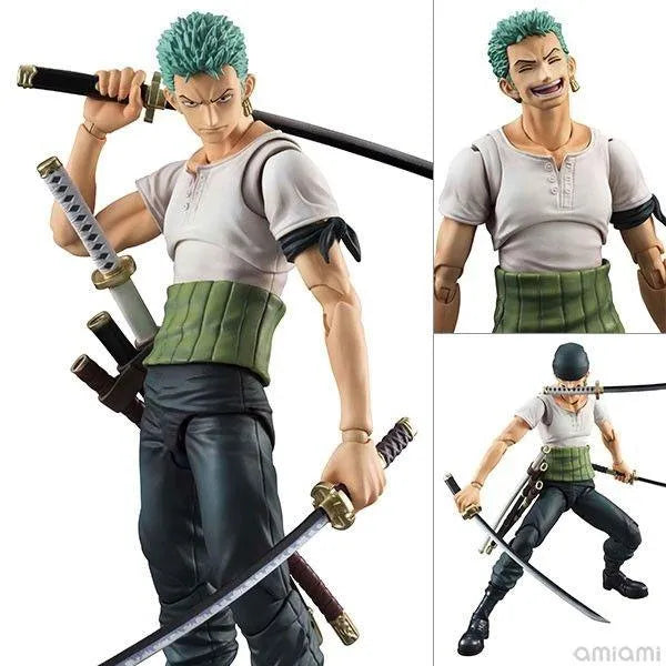 One Piece : Roronoa Zoro Movable Action Figure – Interchangeable Heads & Swords