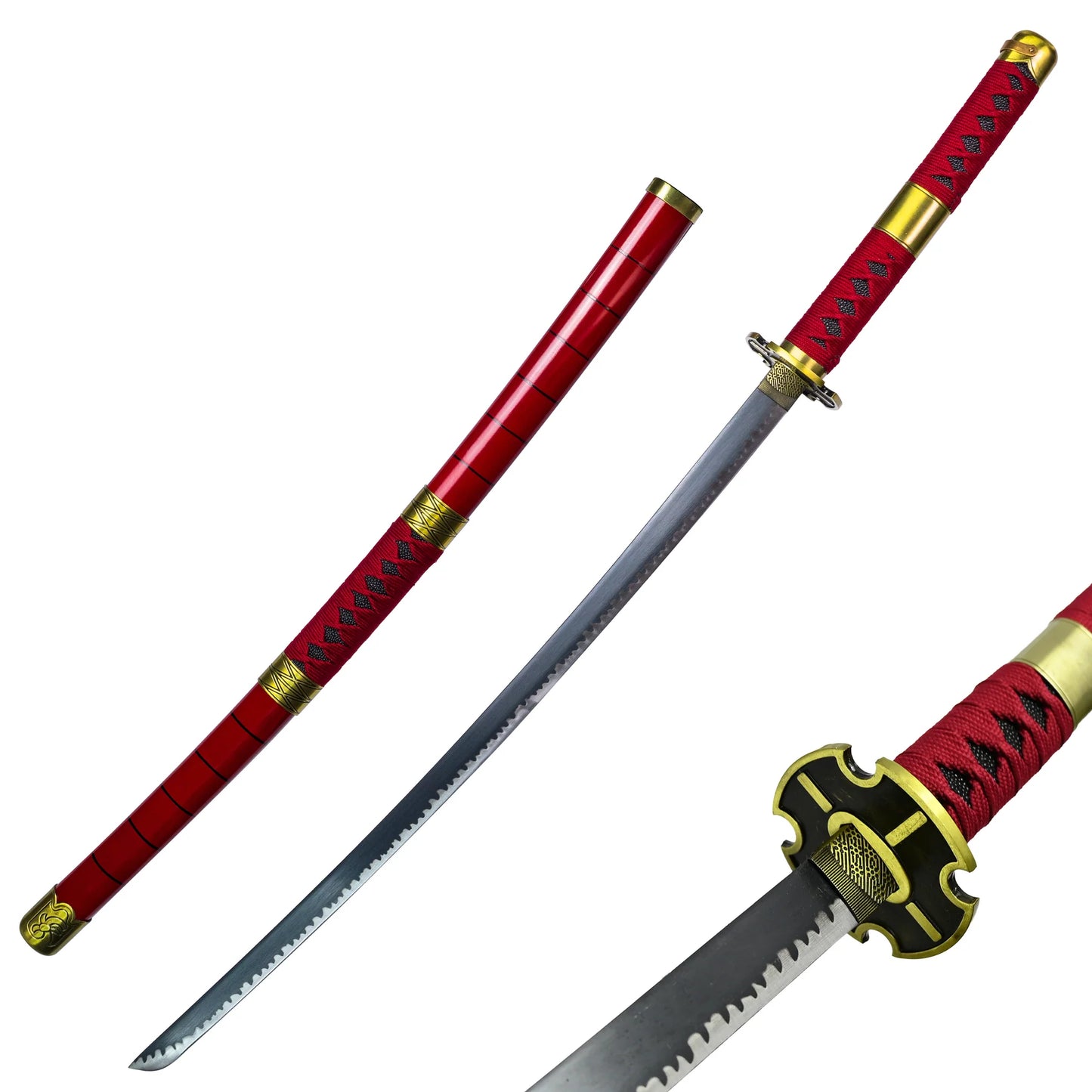 One Piece : Zoro Red Wooden Katana 104cm