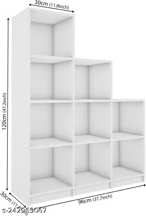 Wood Open Book Shelf (Finish Color - Frosty White, Knock Down)