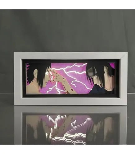 Naruto Series : Itachi & Sasuke LED Shadow Box Art