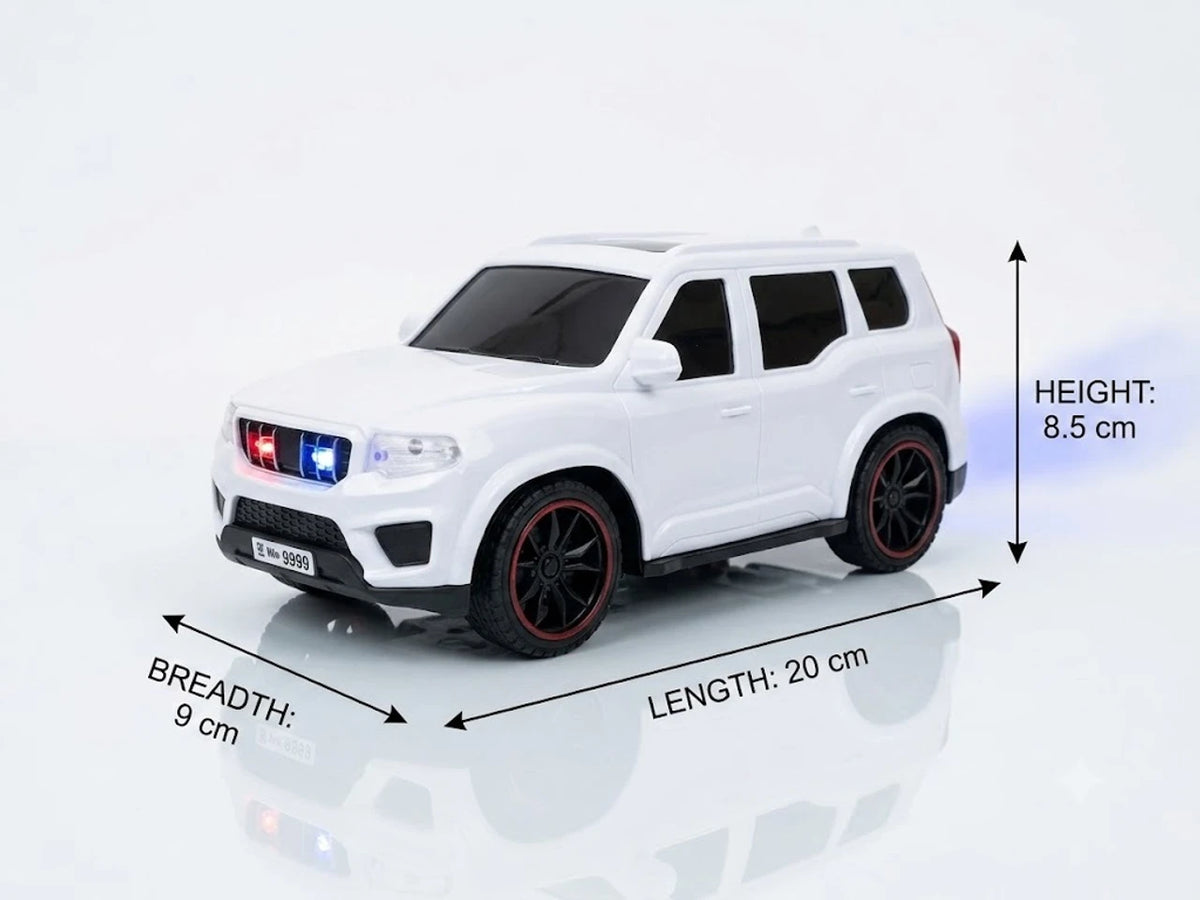 VIP Scorpion Spray RC SUV 1:18 Scale, 7 Function Remote Control with Smoke, Rechargeable Remote Control Car with LED Lights Music, USB Charging, 2.4GHz Controller, Toy Car for Kids