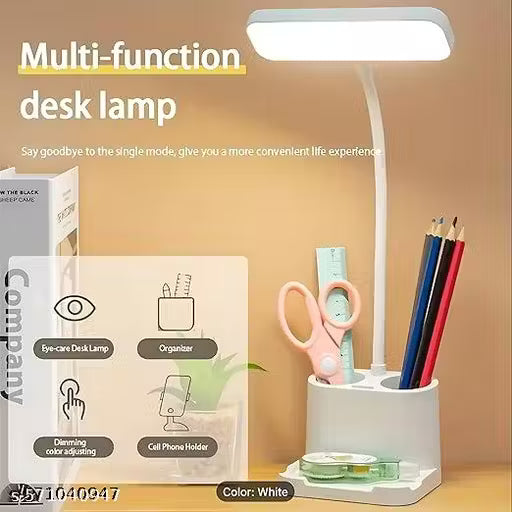 LED Table Lamp with Flexible Neck and Pen Holder
