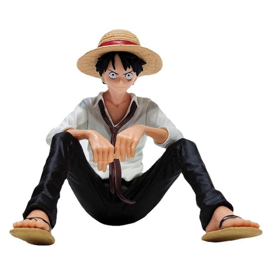One Piece : Luffy Sitting  White - Action Figure 10cm
