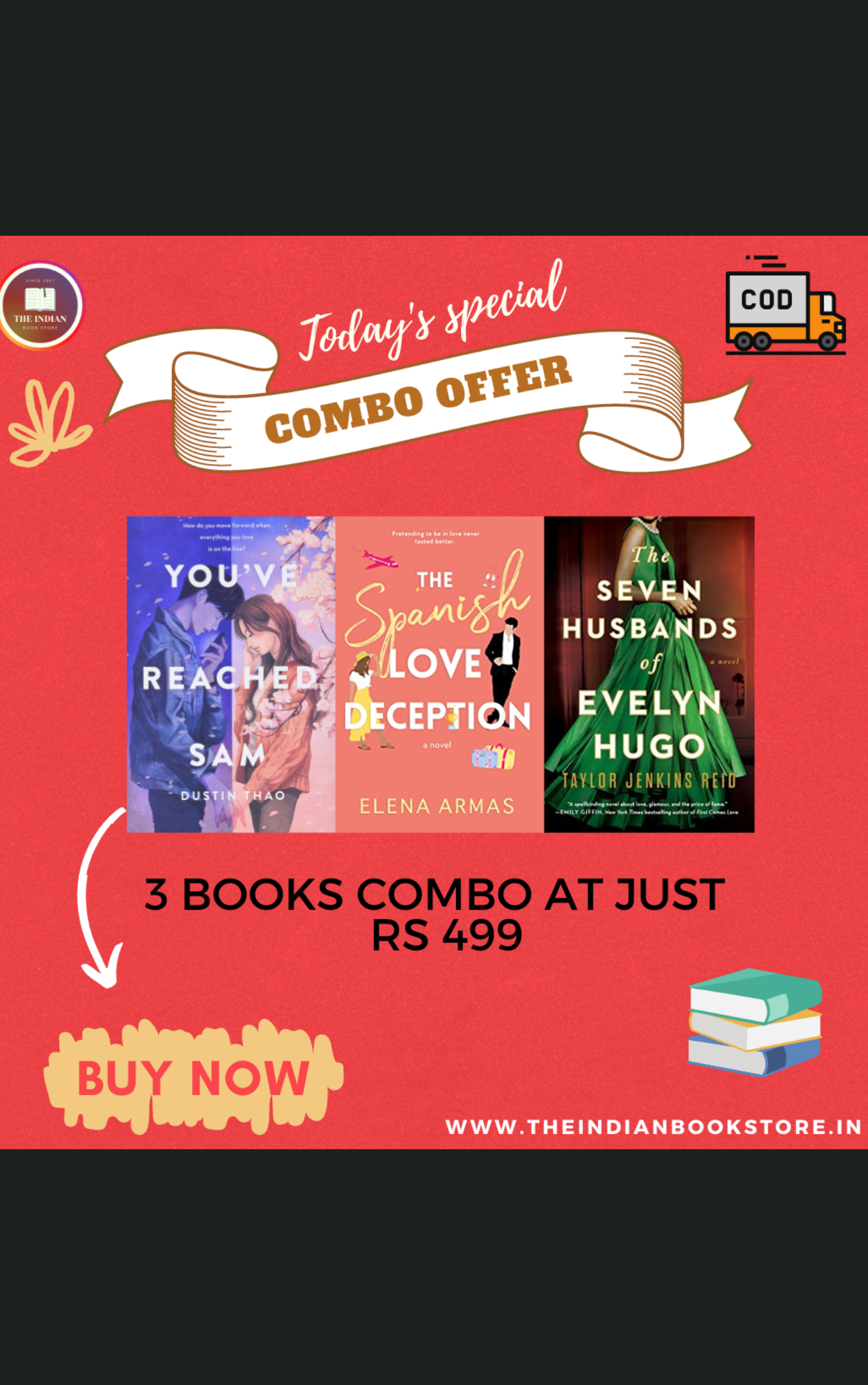 YOU'VE REACHED SAM + THE SPANISH LOVE DECEPTION + 7 HUSBANDS OF EVELYN HUGO