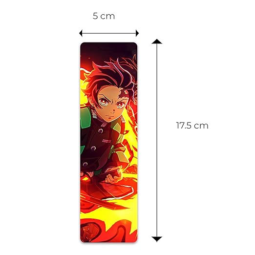 Anime Bookmarks Pack of 5 Decorative Bookmarks -(Demon Slayer)