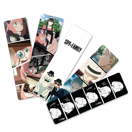Anime Bookmarks Pack of 5 Decorative Bookmarks (Spy X Family)
