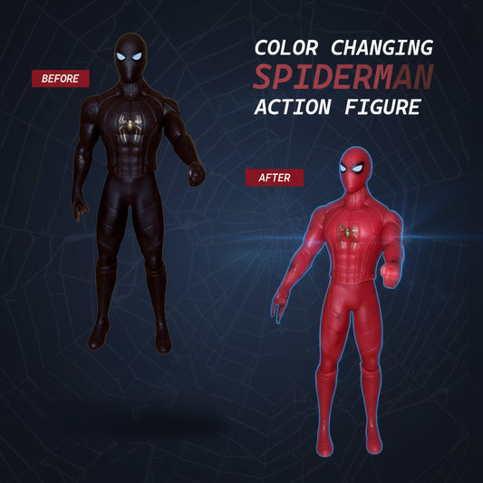 Color-Changing Spider-Man Action Figure – Heat-Activated Transform Toy