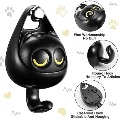Cute Blink Wink Cat Eyed Hook Wall Hanger Self Adhesive Wall Hook for Keys, Towels, Bags, Clothes, Kitchen & Bathroom Accessories