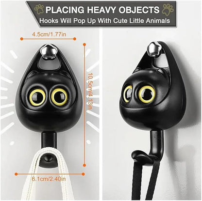 Cute Blink Wink Cat Eyed Hook Wall Hanger Self Adhesive Wall Hook for Keys, Towels, Bags, Clothes, Kitchen & Bathroom Accessories